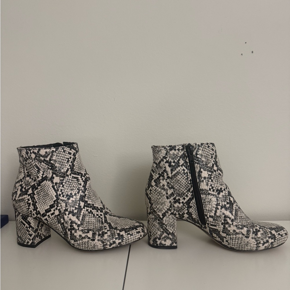Snakeskin Ankle Boots